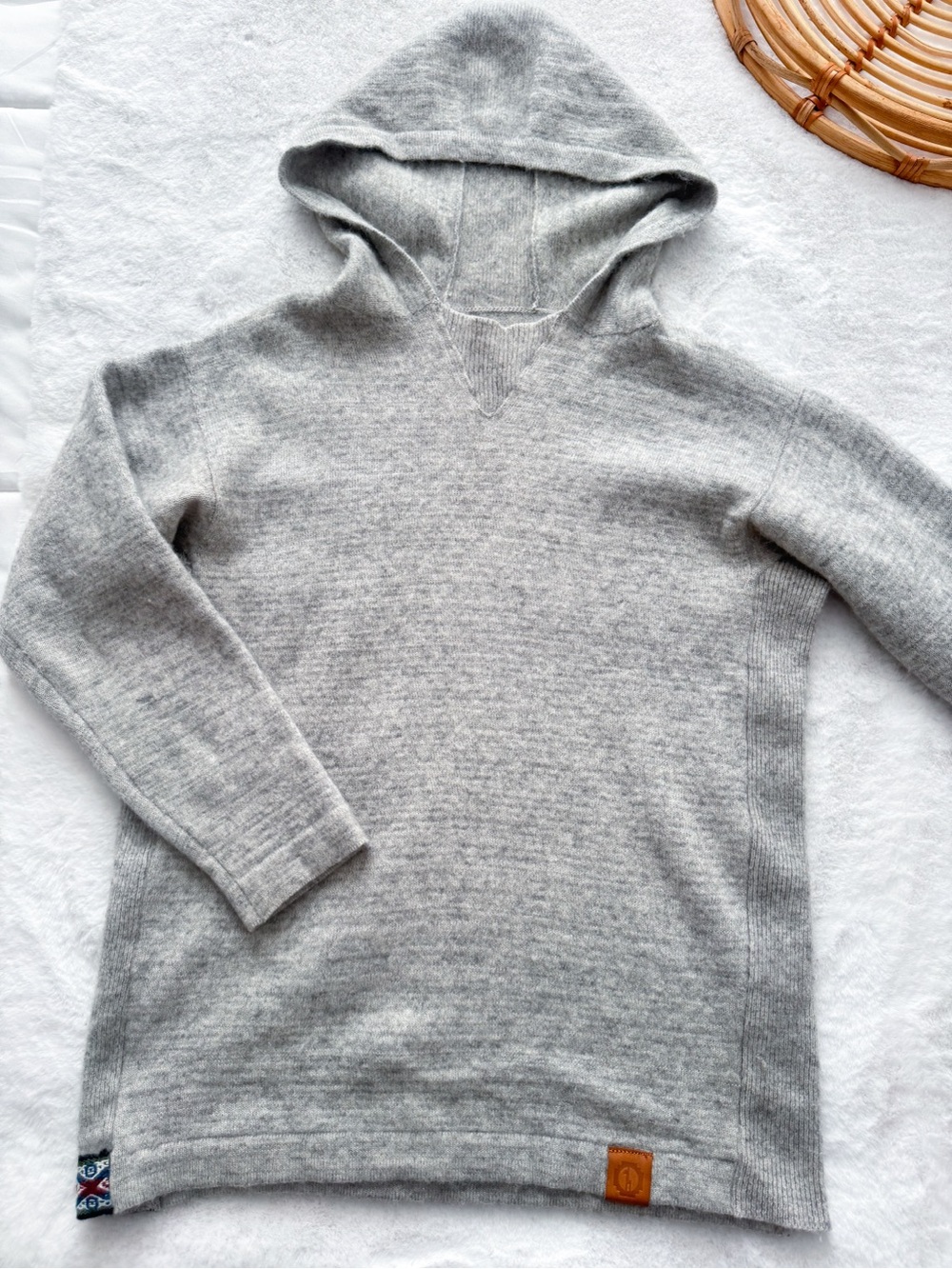PAKA The Hoodie Royal Alpaca Sweater in Light Grey - Picture 8 of 14